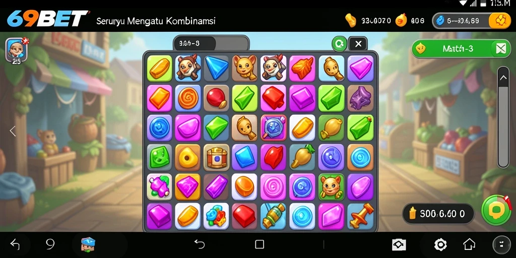 Gameplay seru 69BET dengan kombinasi warna-warni yang menantang.