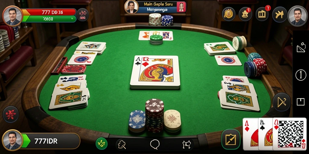 Tampilan gameplay Gaple yang menarik dan seru di 777IDR.