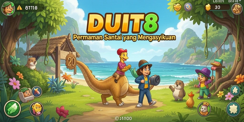 Tangkapan layar gameplay DUIT8 yang menunjukkan suasana bermain yang menyenangkan.
