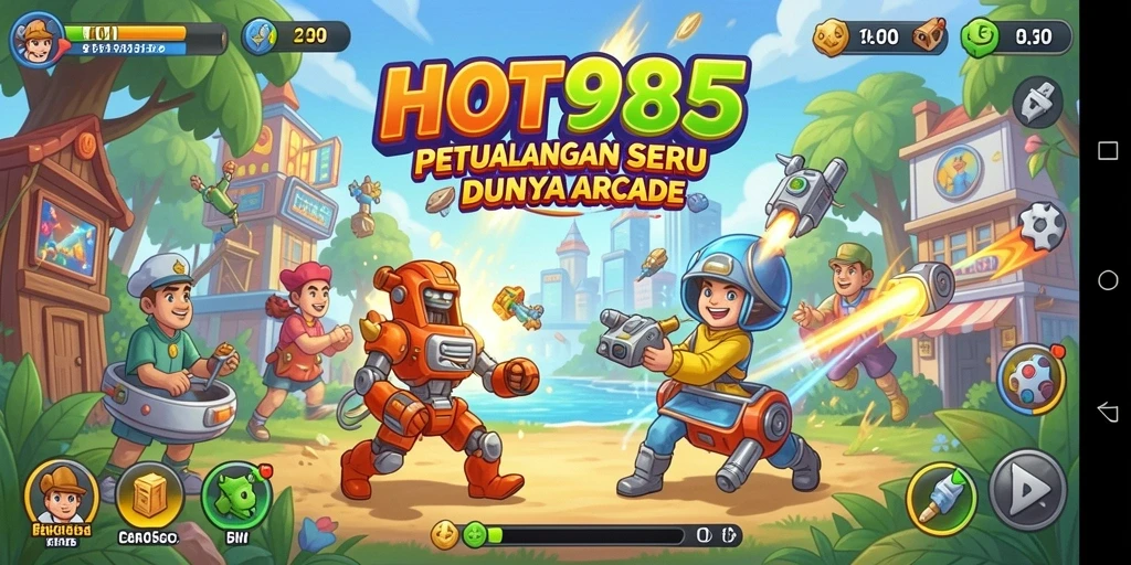 Tampilan gameplay HOT985 yang penuh aksi dan keseruan.