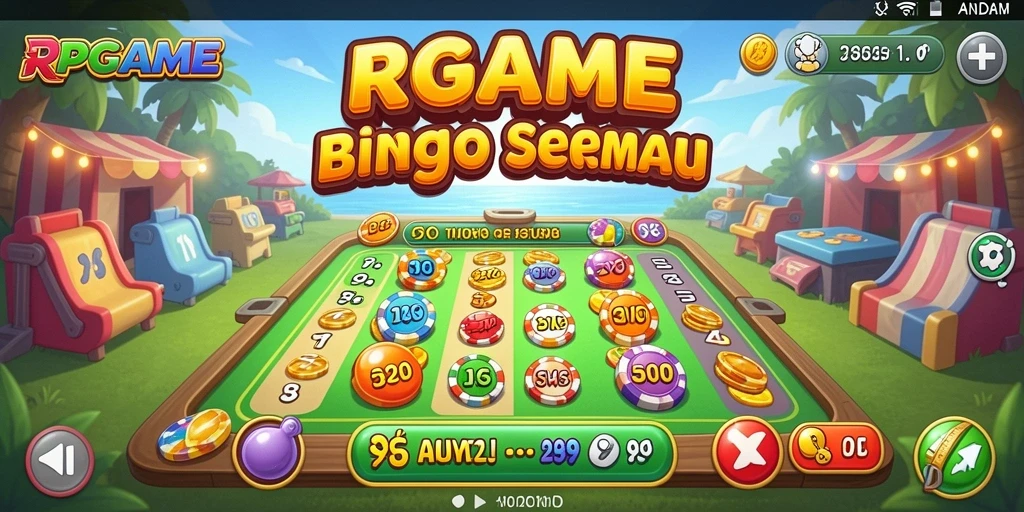 Screenshot RPGAME menampilkan gameplay Bingo yang mengasyikkan.