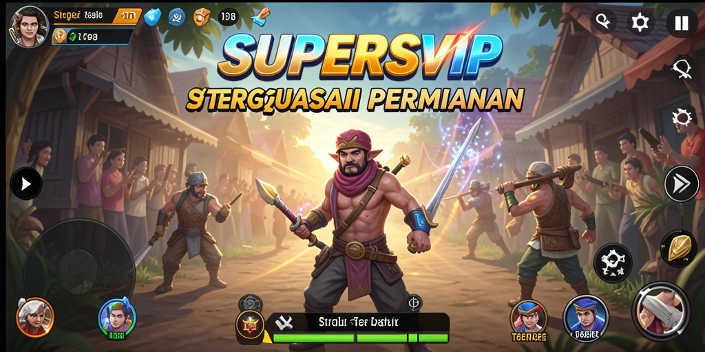Tampilan gameplay SUPERSVIP yang menegangkan dengan berbagai strategi.